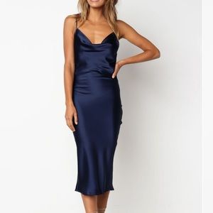 Cowl neck midi dress
